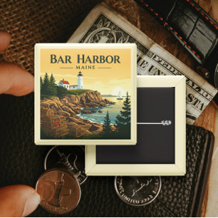Chapa Cuadrada Vintage Bar Harbour Maine