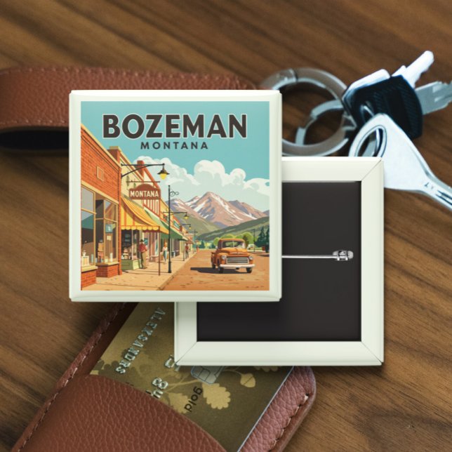 Chapa Cuadrada Vintage Bozeman Montana (Subido por el creador)