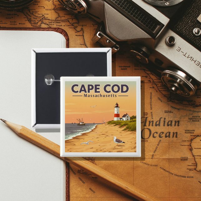 Chapa Cuadrada Vintage Cape Cod Massachusetts (Subido por el creador)