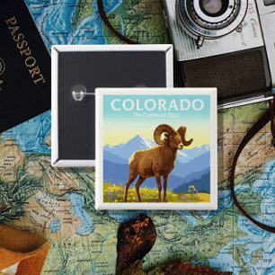 Chapa Cuadrada Vintage Colorado
