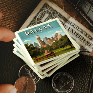 Chapa Cuadrada Vintage Dallas Texas