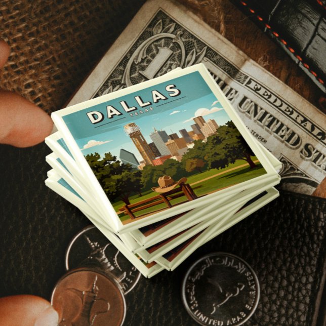 Chapa Cuadrada Vintage Dallas Texas (Subido por el creador)