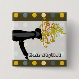 Chapa Cuadrada Vintage del salón de belleza del estilista