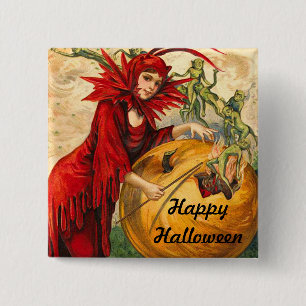 Chapa Cuadrada Vintage Halloween