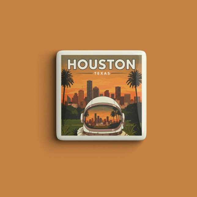 Chapa Cuadrada Vintage Houston Texas (Subido por el creador)