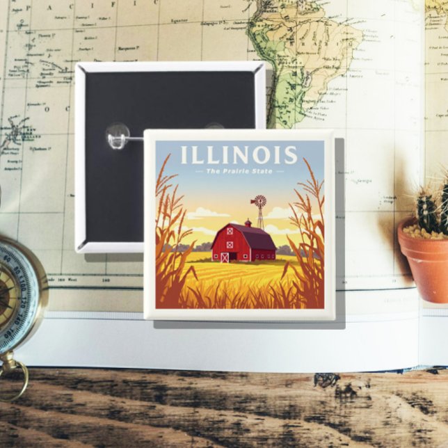 Chapa Cuadrada Vintage Illinois (Subido por el creador)