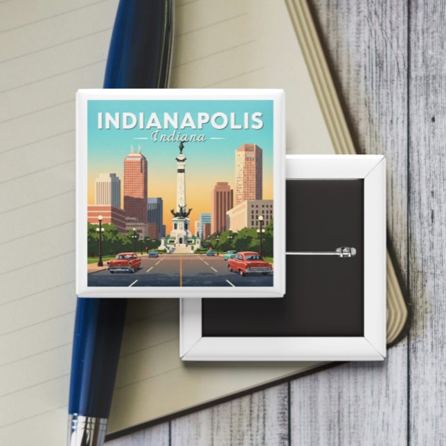 Chapa Cuadrada Vintage Indianapolis Indiana (Subido por el creador)