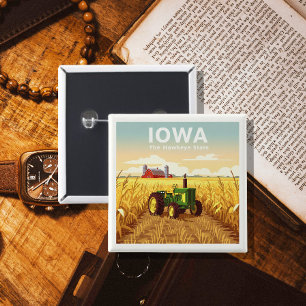 Chapa Cuadrada Vintage Iowa