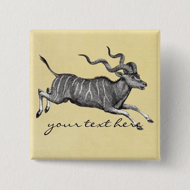 Chapa Cuadrada Vintage Kudu (Anverso)
