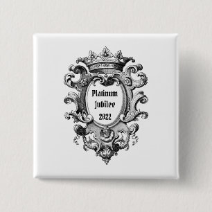 Chapa Cuadrada Vintage Look Platinum Jubilee 2022