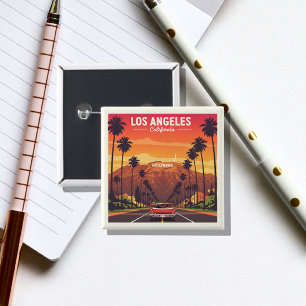 Chapa Cuadrada Vintage Los Angeles California