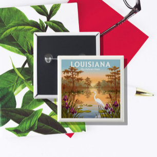 Chapa Cuadrada Vintage Louisiana