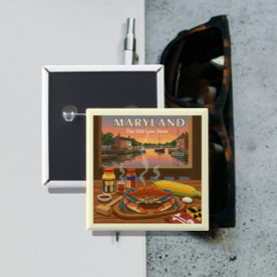 Chapa Cuadrada Vintage Maryland