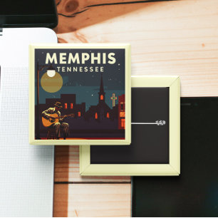 Chapa Cuadrada Vintage Memphis Tennessee