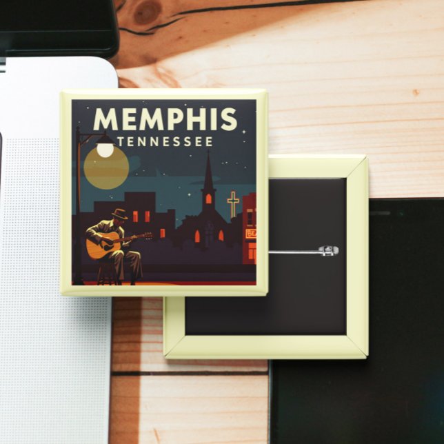Chapa Cuadrada Vintage Memphis Tennessee (Subido por el creador)