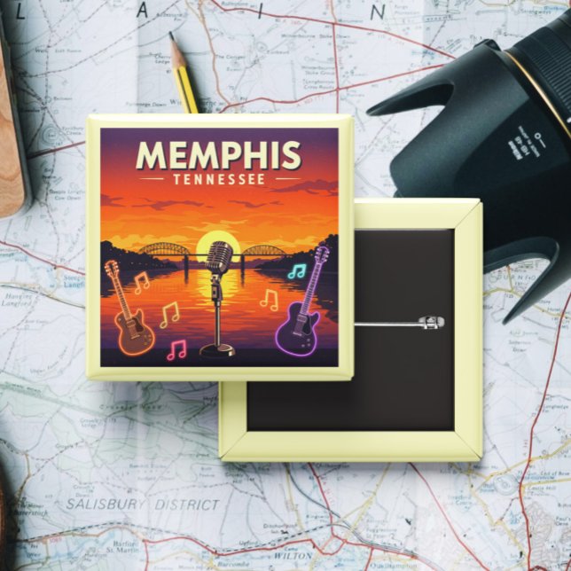 Chapa Cuadrada Vintage Memphis Tennessee (Subido por el creador)