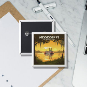 Chapa Cuadrada Vintage Mississippi