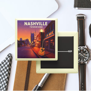 Chapa Cuadrada Vintage Nashville Tennessee