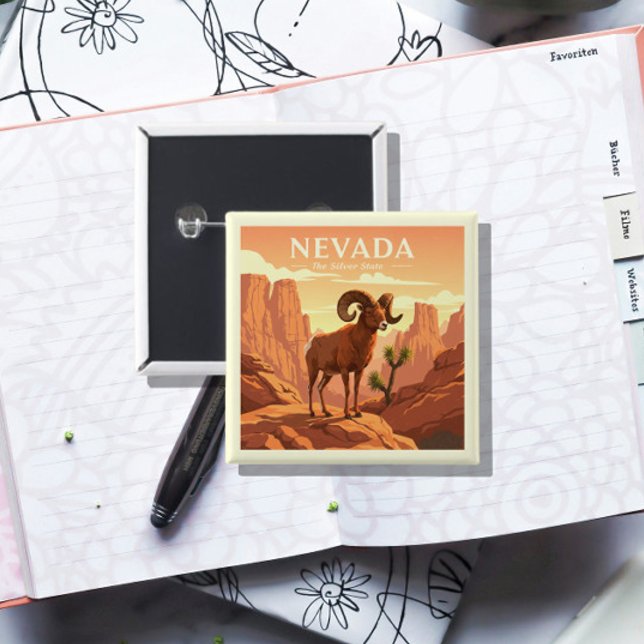 Chapa Cuadrada Vintage Nevada (Subido por el creador)