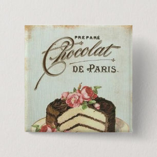 Chapa Cuadrada Vintage Paris Chocolate Cake