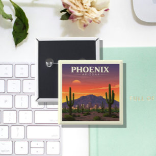 Chapa Cuadrada Vintage Phoenix Arizona
