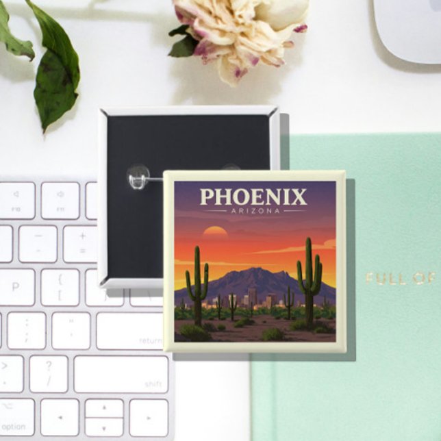 Chapa Cuadrada Vintage Phoenix Arizona (Subido por el creador)
