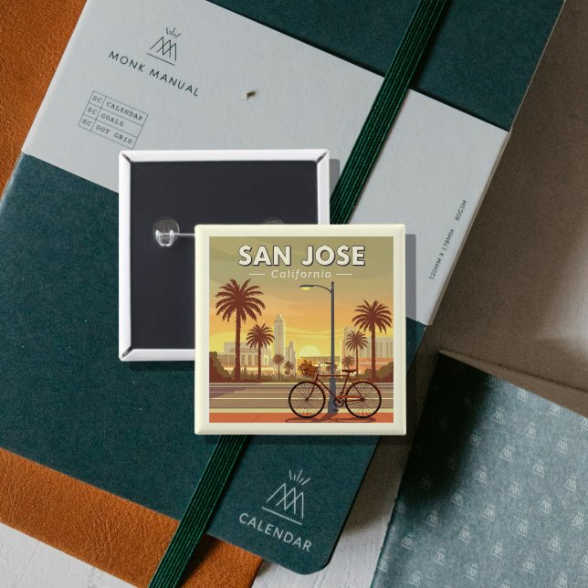 Chapa Cuadrada Vintage San José California (Subido por el creador)