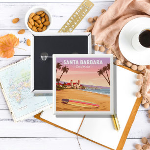 Chapa Cuadrada Vintage Santa Barbara California