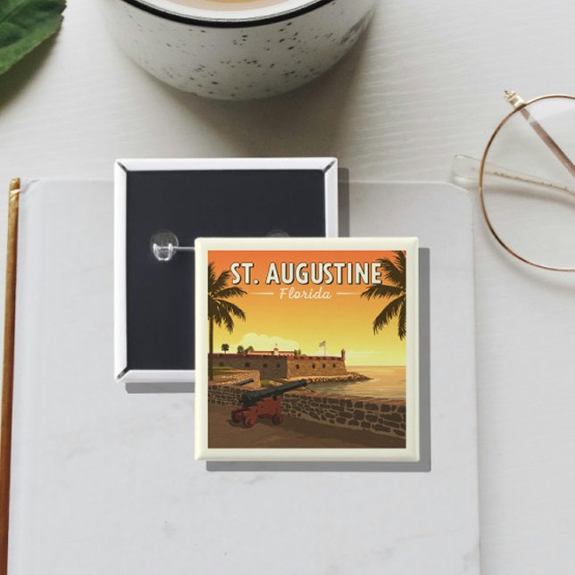 Chapa Cuadrada Vintage St. Augustine Florida (Subido por el creador)