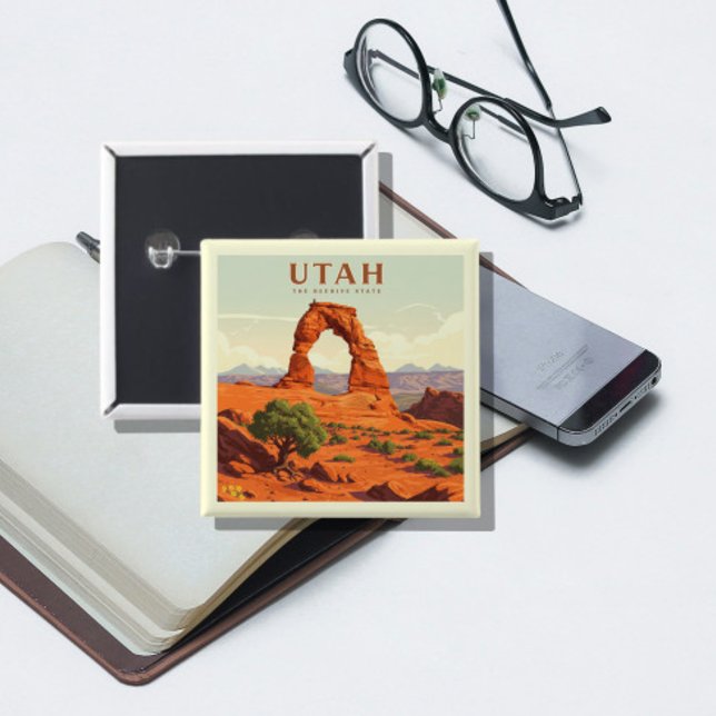 Chapa Cuadrada Vintage Utah (Subido por el creador)