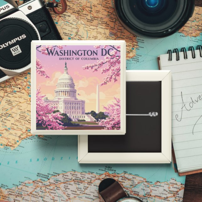 Chapa Cuadrada Vintage Washington D.C. (Subido por el creador)
