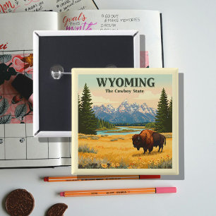 Chapa Cuadrada Vintage Wyoming