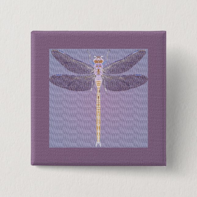 Chapa Cuadrada Violet Dragonfly (Anverso)