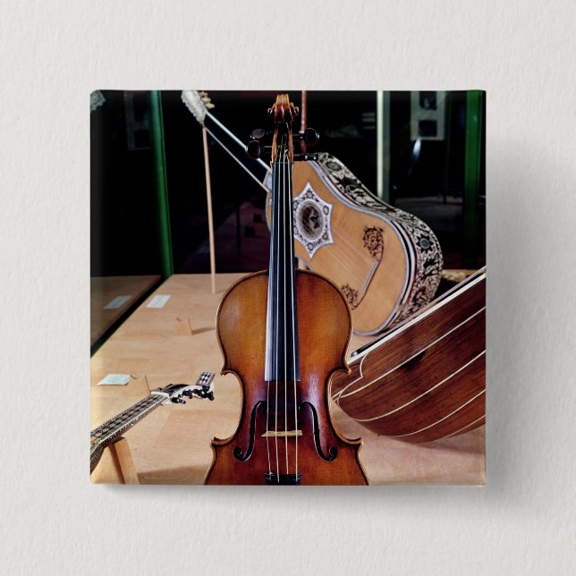 Chapa Cuadrada Violín, por Stradivari, Crémona, 1699 (foto; (Anverso)