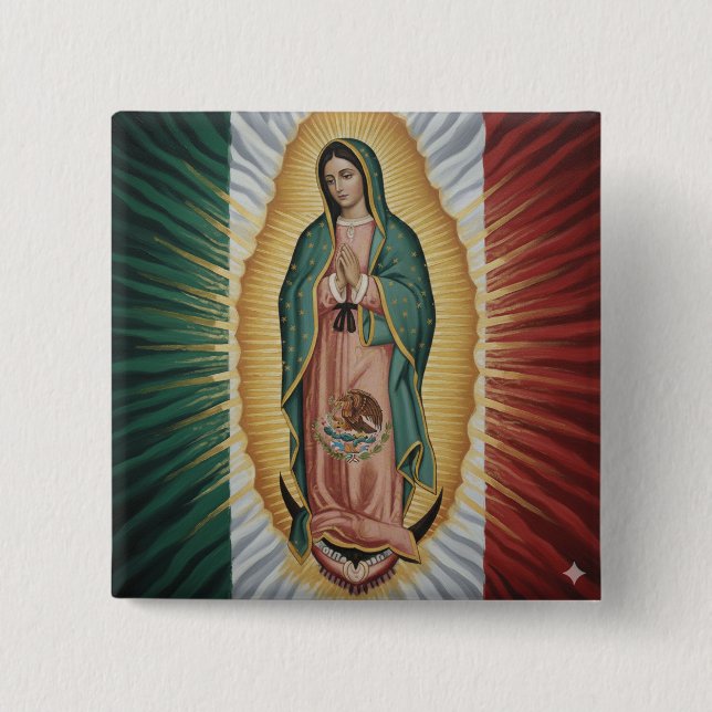 Chapa Cuadrada Virgen de Guadalupe - Mexico (Anverso)