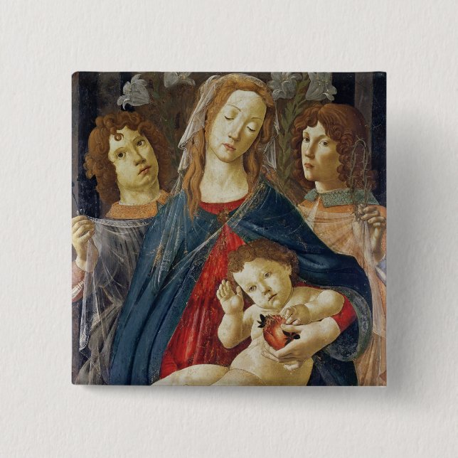 Chapa Cuadrada Virgen de la granada (Anverso)