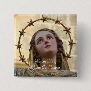 Chapa Cuadrada Virgen María Reina del Cielo
