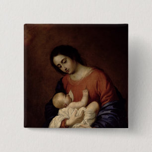 Chapa Cuadrada Virgen y niño, 1658