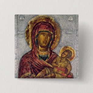 Chapa Cuadrada Virgen y niño 3