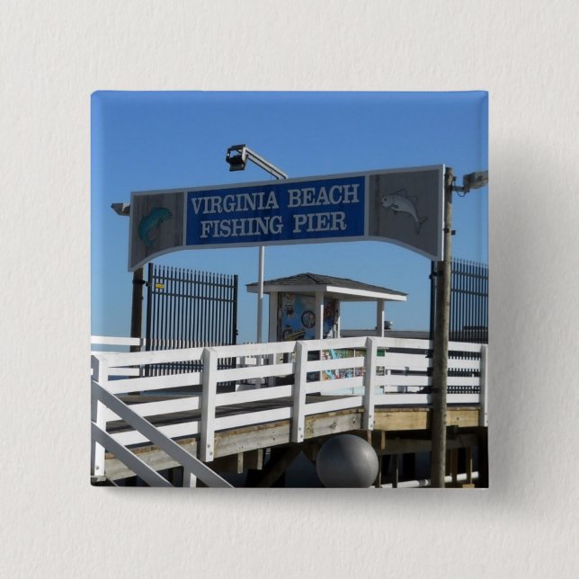 Chapa Cuadrada Virginia Beach Fishing Pier (Anverso)