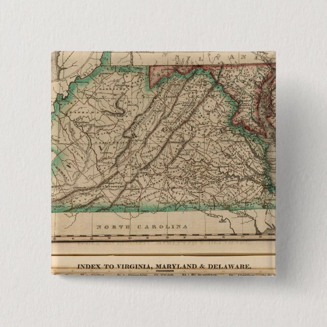 Chapa Cuadrada Virginia, Maryland, Delaware (Anverso)