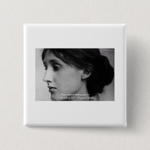Chapa Cuadrada Virginia Woolf "Find Peace" Wisdom Cita Regalos