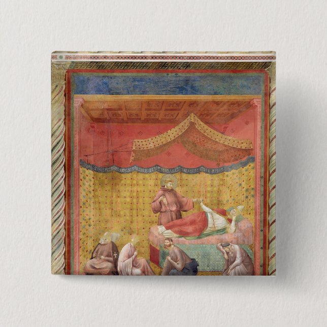 Chapa Cuadrada Vision de papa Gregorio IX 1297-99 (Anverso)
