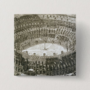 Chapa Cuadrada Vista aérea del Colosseum en Roma de las