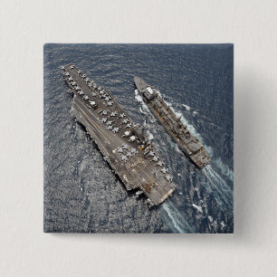 Chapa Cuadrada Vista aérea portaaviones USS Ronald Reag