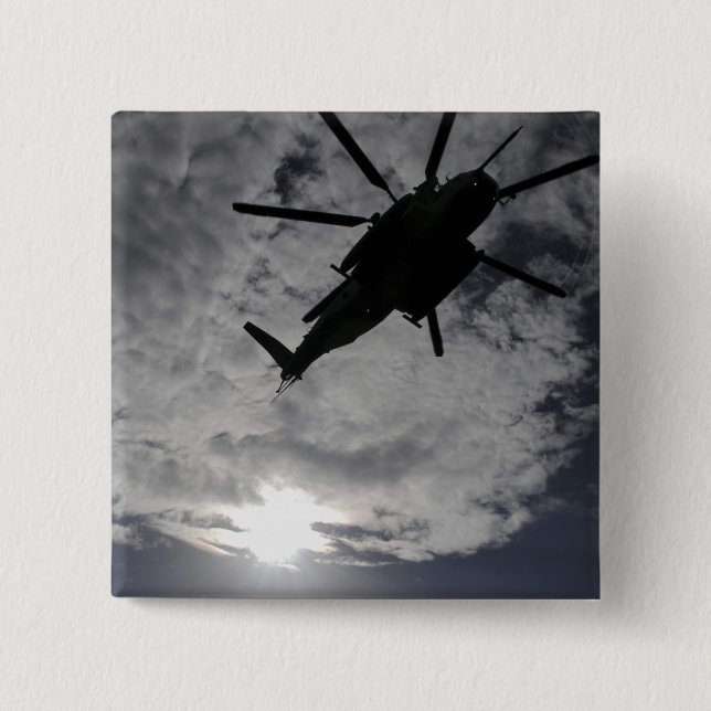 Chapa Cuadrada Vista de ángulo bajo de un CH-53E (Anverso)