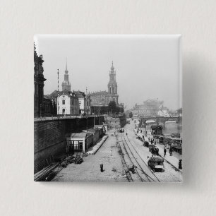 Chapa Cuadrada Vista de Dresden del Bruehlsche Terrasse