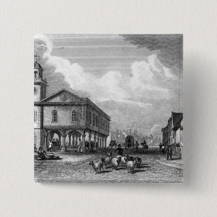 Chapa Cuadrada Vista de Faversham, Kent, 1832