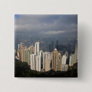 Chapa Cuadrada Vista de Hong Kong desde el pico