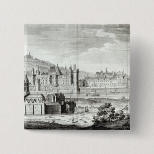 Chapa Cuadrada Vista de la abadía de Santo-Germán-DES-Pres